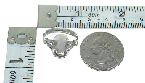 Southwest Turquoise Genuine Sterling Silver Ring Size 5-1/4 QX86048